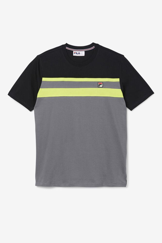 Fila T-Shirt Mens Grey Dover - Ireland 57432-HQKY